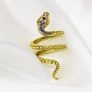 Golden Snake Wrap Ring